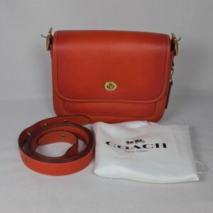 COACH New Rambler Crossbody Bag Glovetanned Leather 89127 Orange Mango Vietnam
