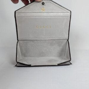 Gucci Guccissima Folding Sunglasses Case Brown Micro GG Leather OS Unisex
