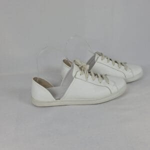 Freda Salvador Eda d'Orsay Cutout Sneaker White Leather Size 8 Womens