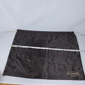 Coach Authentic Replacement Dust Bag Brown Drawstring Dust Bag with Cream Logo