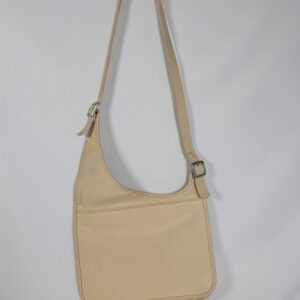 Coach 9404 Asymmetrical Crossbody Cream Solid Leather Medium Women's Bag