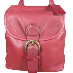 Coach Vintage Bantam Backpack Coral Red Leather Mini Women Bag 4152 USA