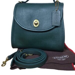 Coach Vintage Regina 9985/9983 Bottle Green Glove Tanned Leather Top Handle Bag